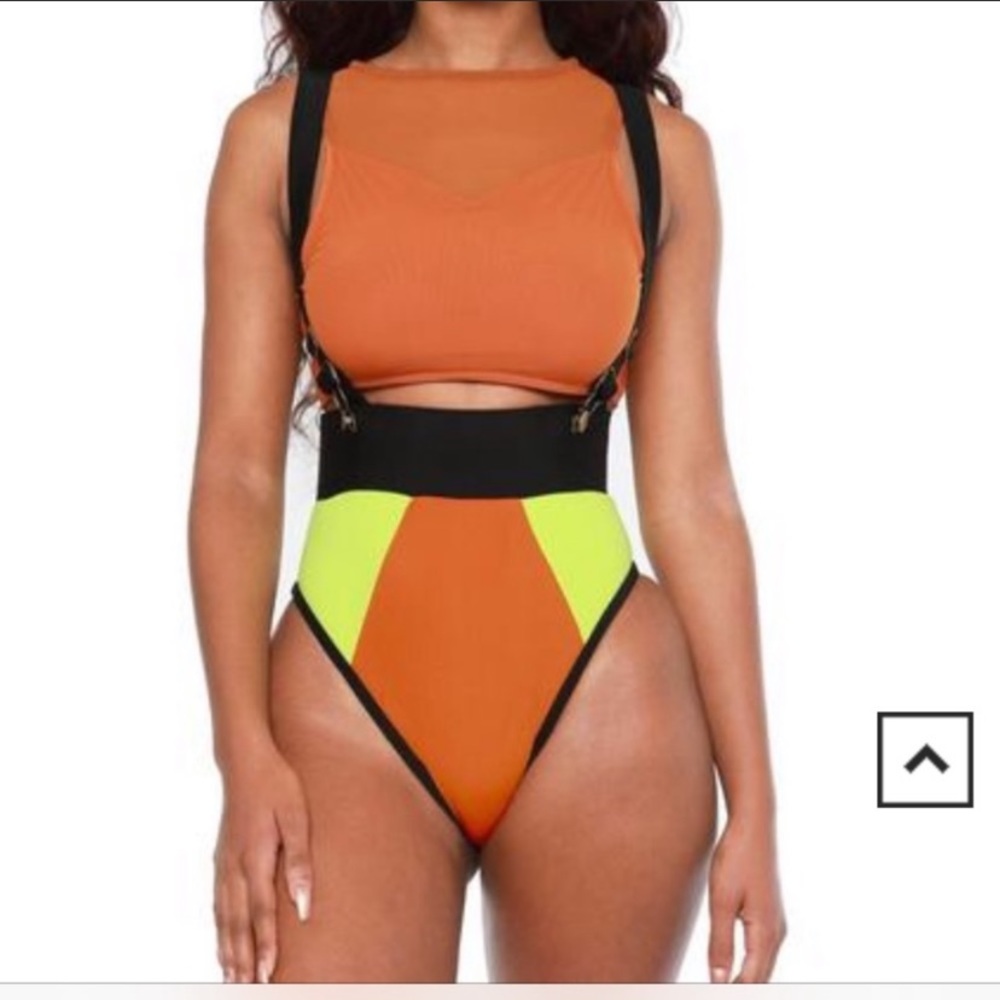 2 piece swimsuit with suspenders